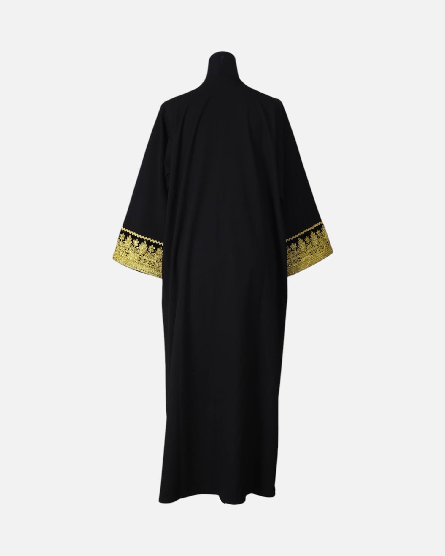 Black & Gold Afghani Women’s Chapan – Handcrafted Kashmiri Embroidery Coat