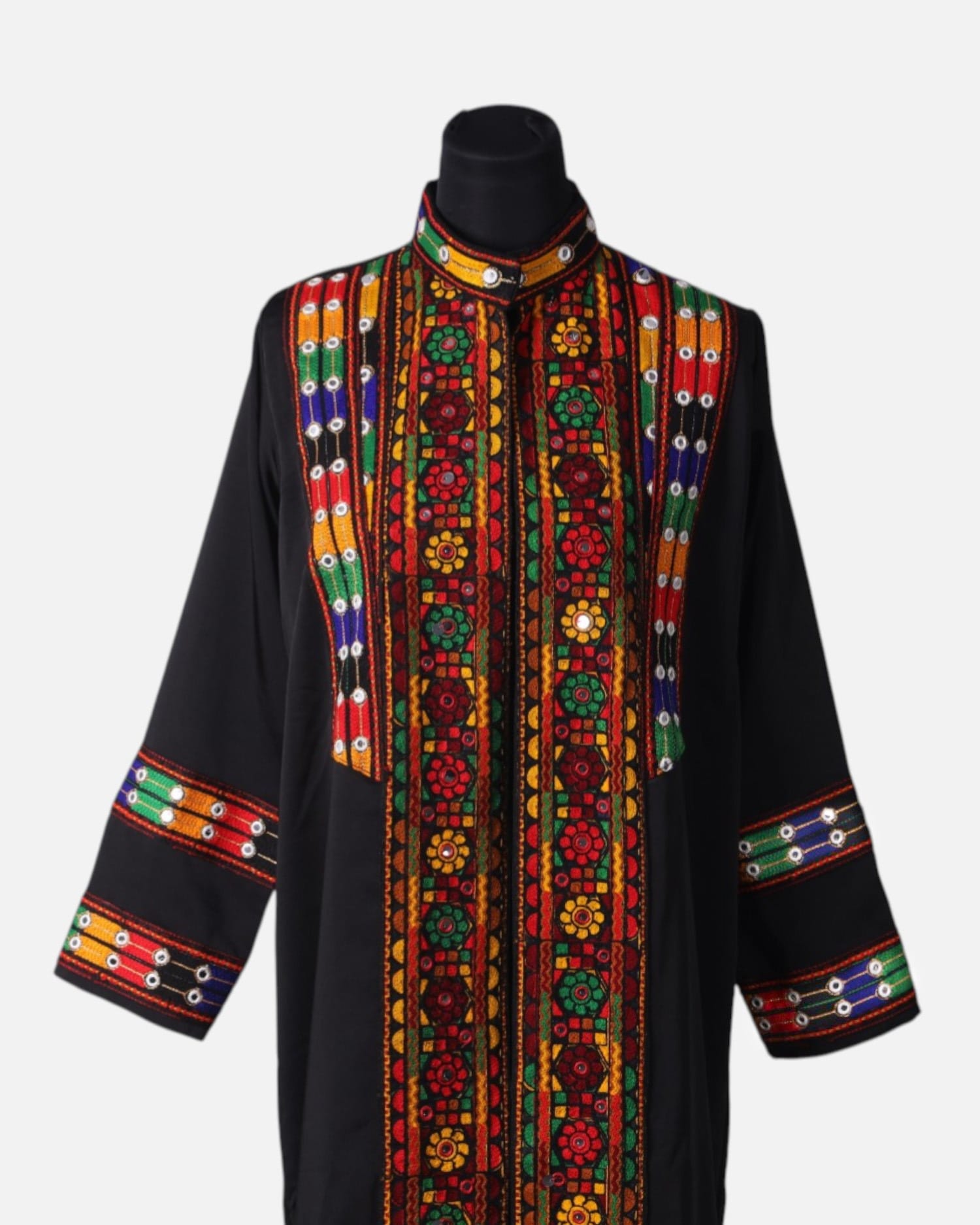 Colorful Tajik Women’s Chapan – Handcrafted Traditional Embroidery Coat