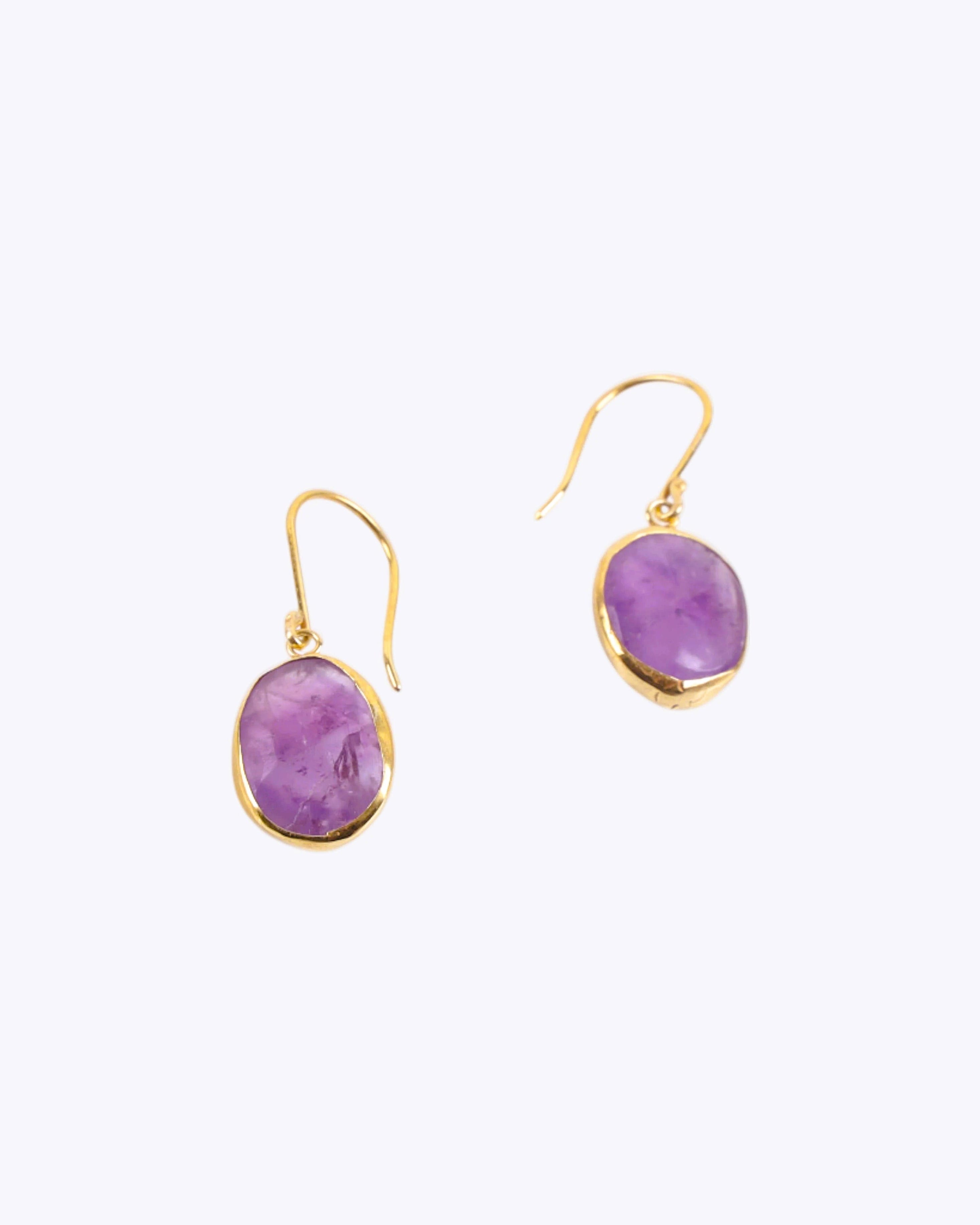 Amethyst Onion Women Earrings