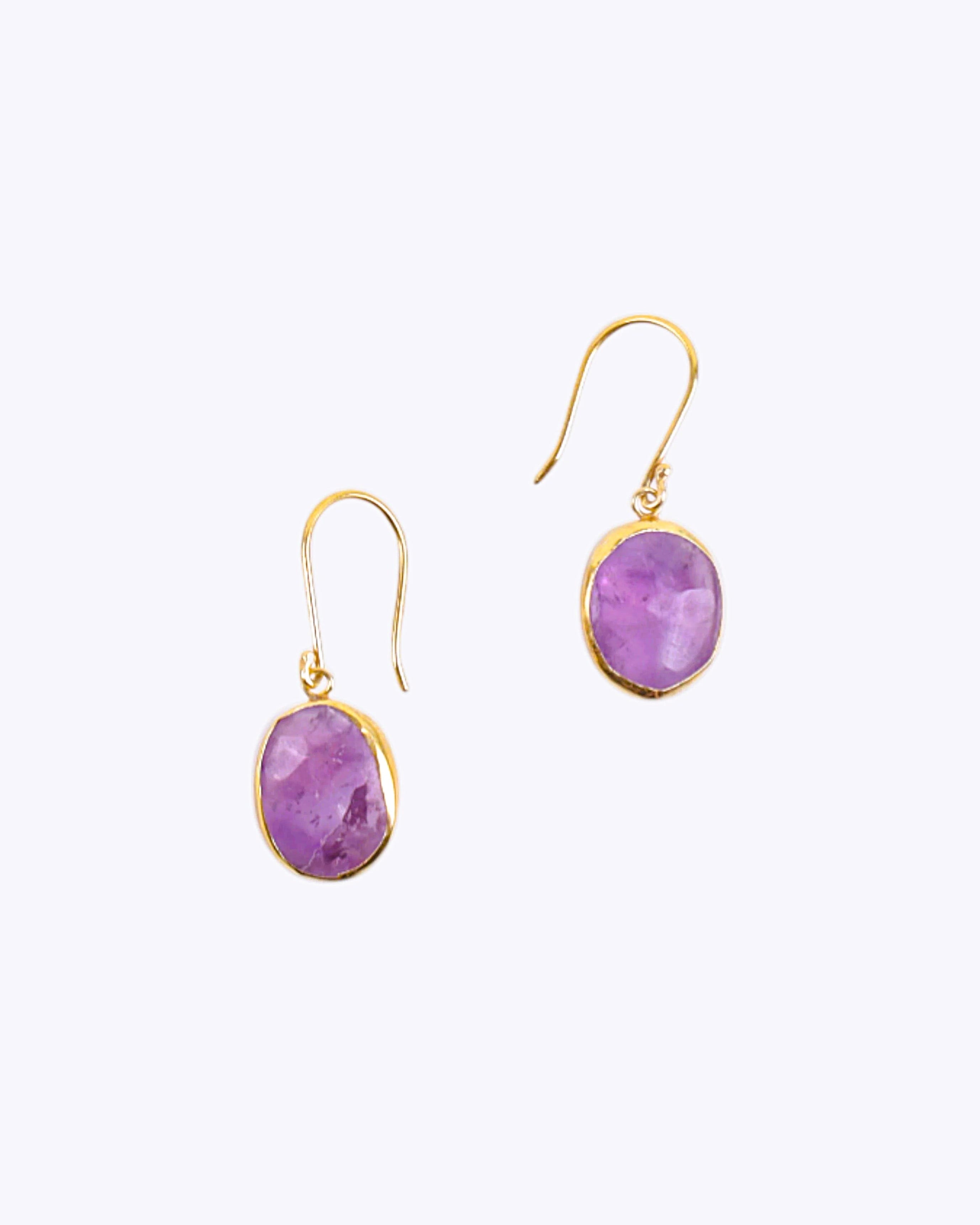 Amethyst Onion Women Earrings