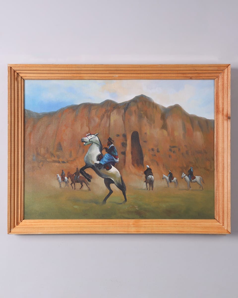 Bamyani Horseback Riding Art Painting