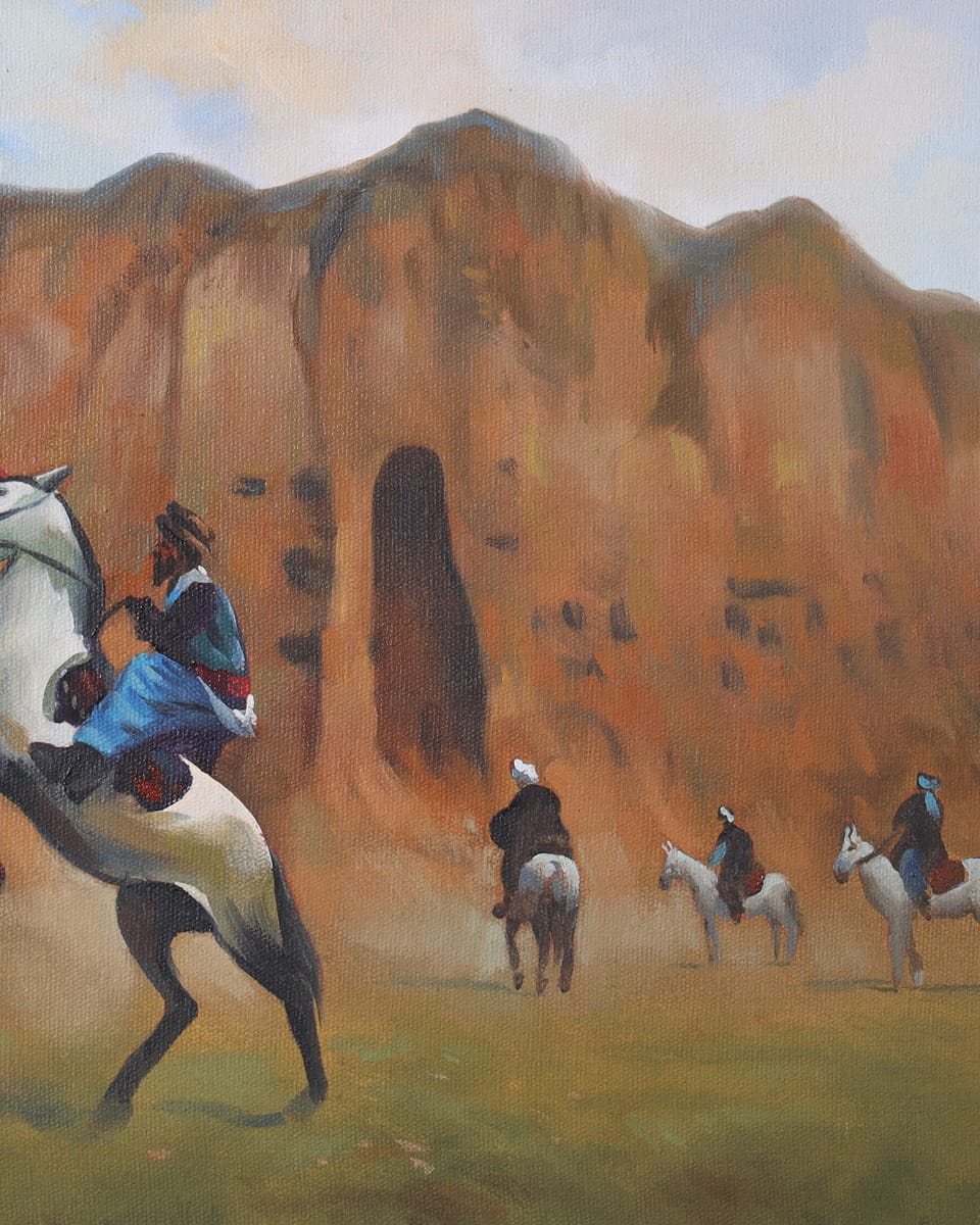 Bamyani Horseback Riding Art Painting