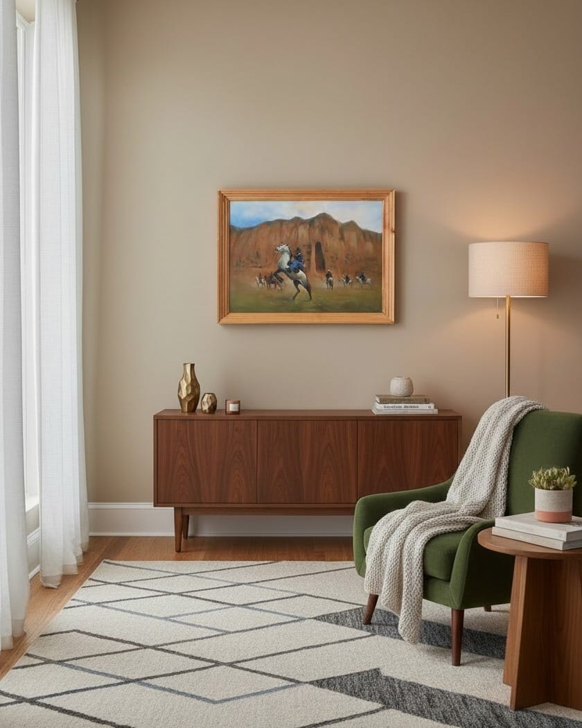 Bamyani Horseback Riding Art Painting