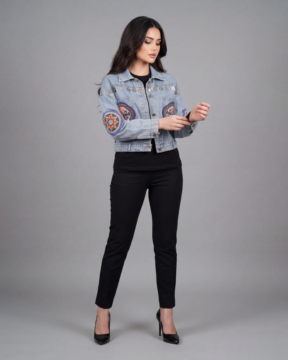 Women's Embroidered Denim Jacket