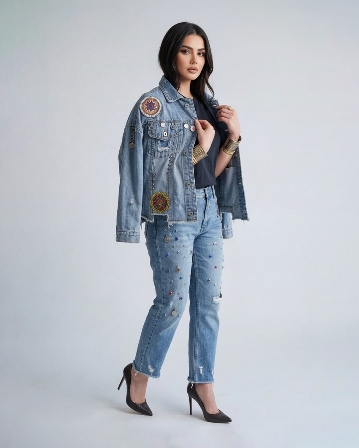 Women's Floral Embellished Jacket