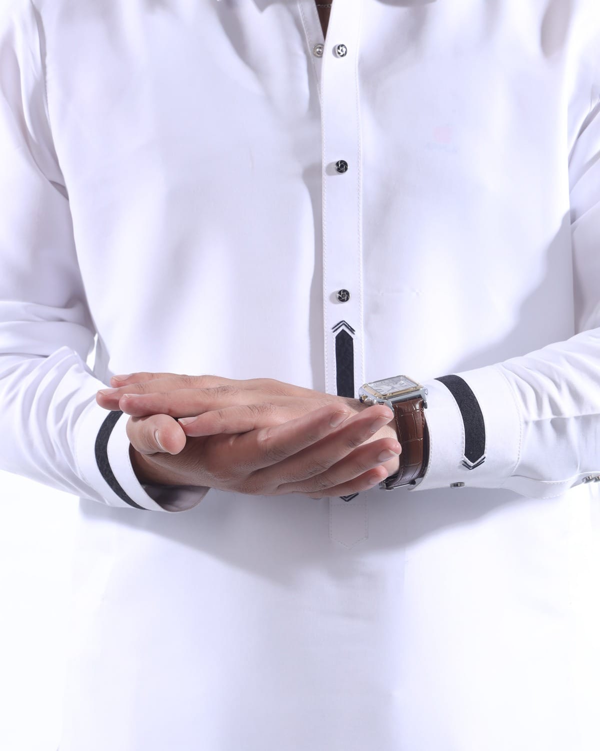 White Color Pehran Tumban with Coat for Men