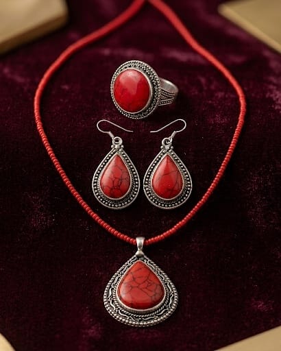 The Crimson Heritage jewelry suit