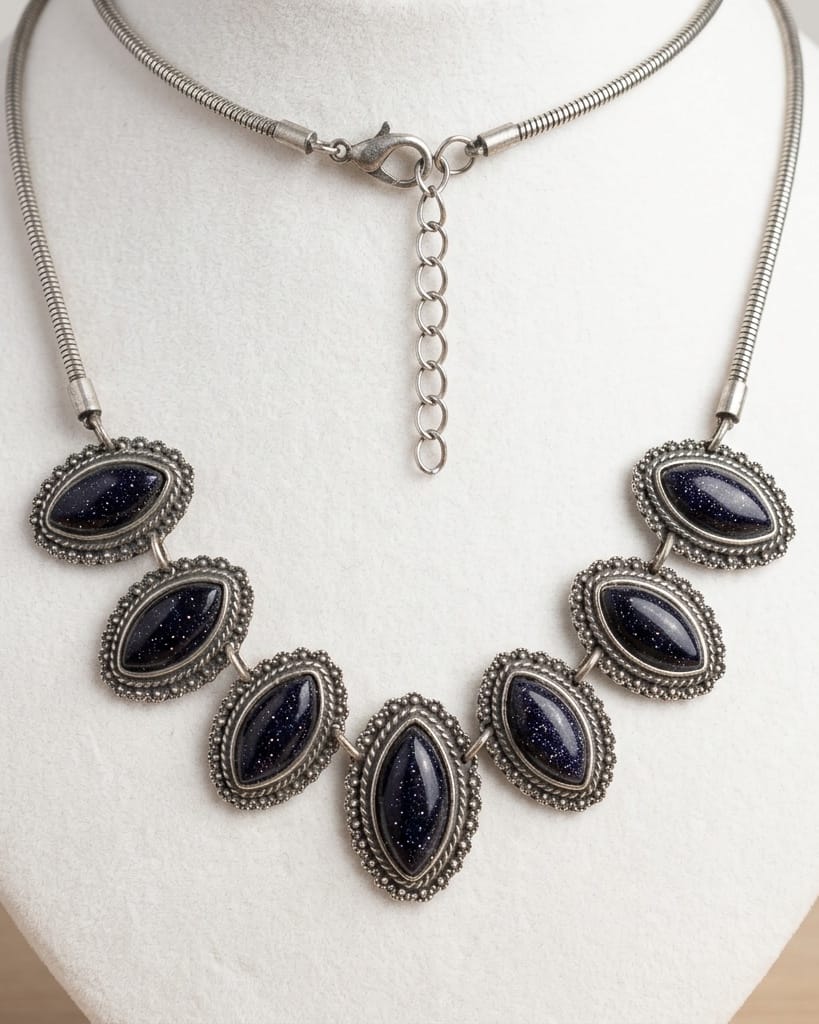Midnight Starlight Marquise Necklace