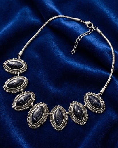 Midnight Starlight Marquise Necklace