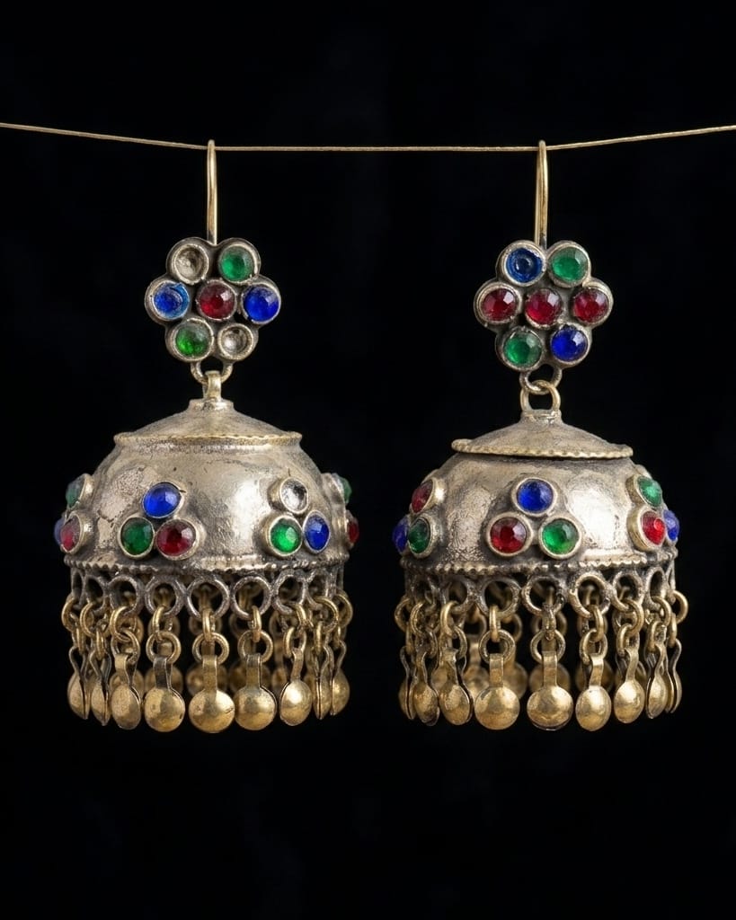 Traditional Tribal Bell Drop Earrings