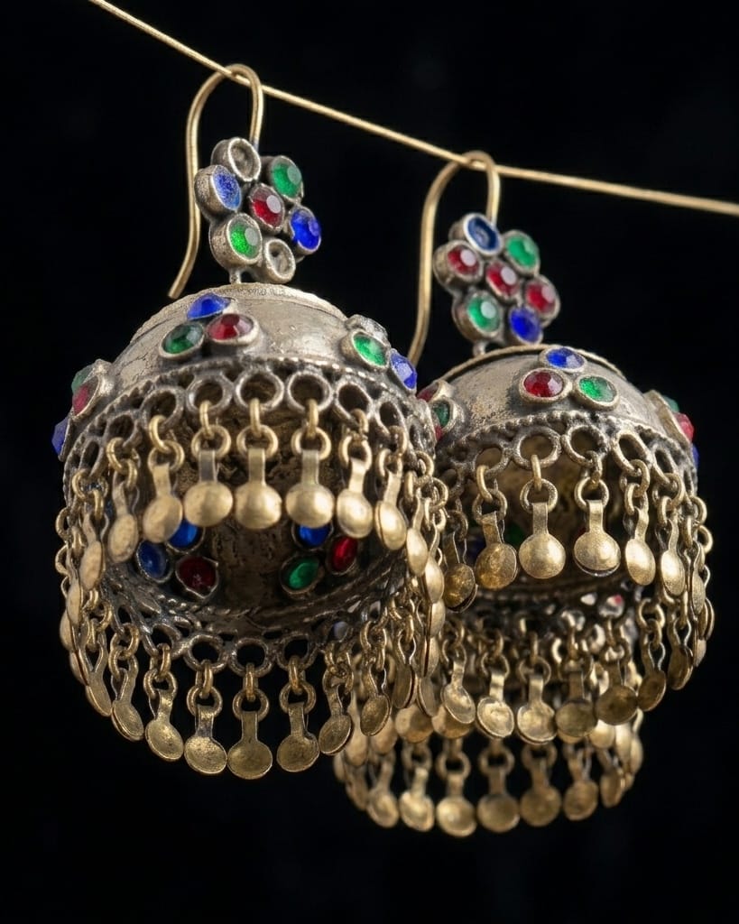 Traditional Tribal Bell Drop Earrings
