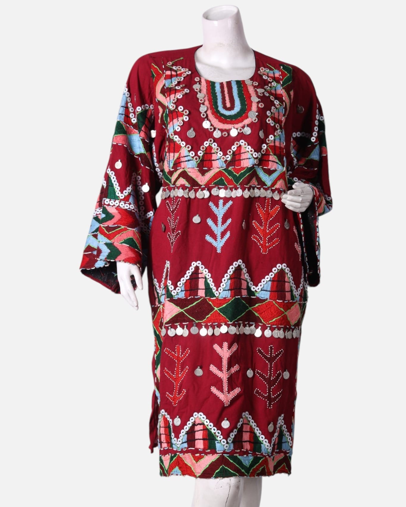 Balochi Punjabi Dress – Red Embroidered Traditional Wear