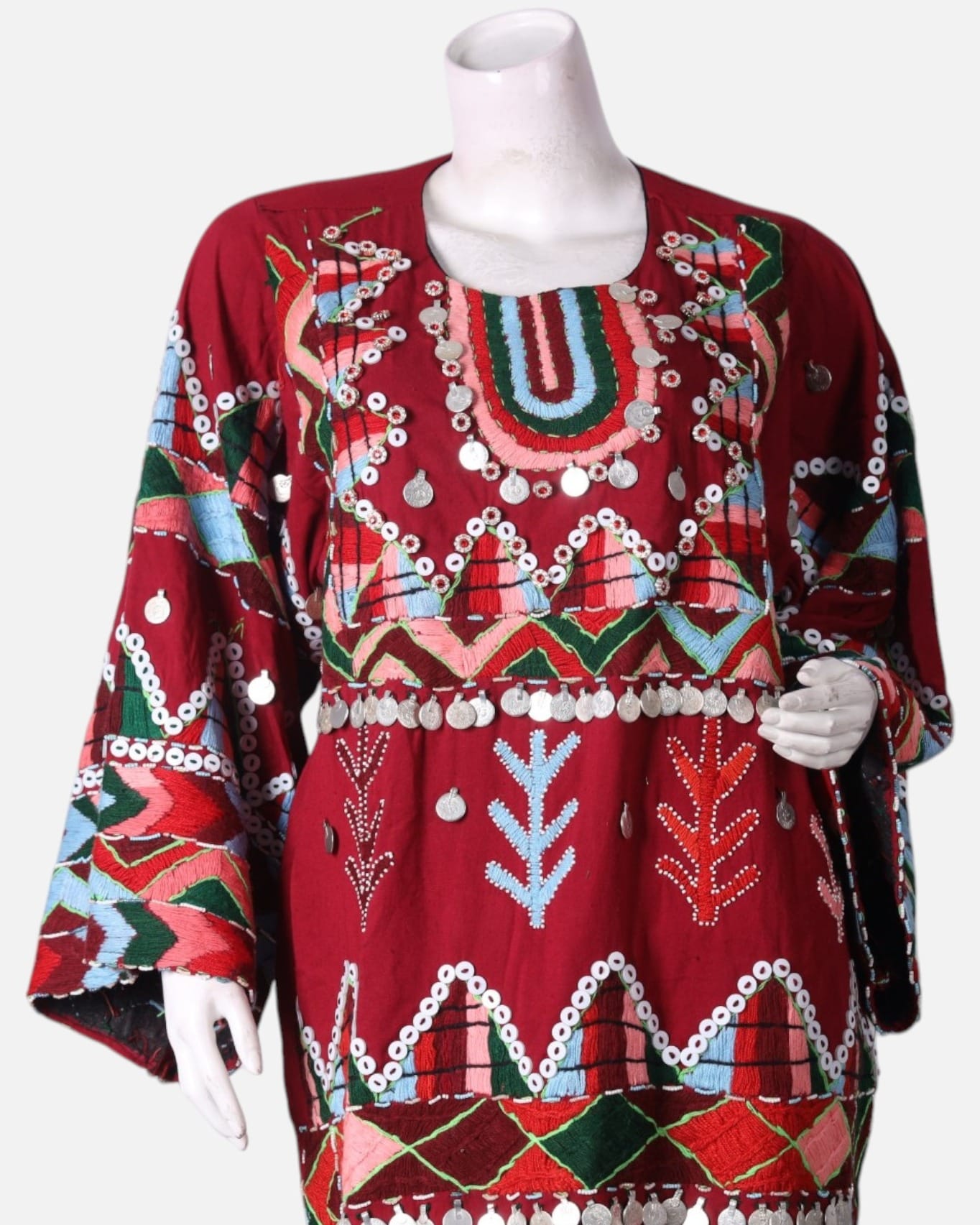 Balochi Punjabi Dress – Red Embroidered Traditional Wear