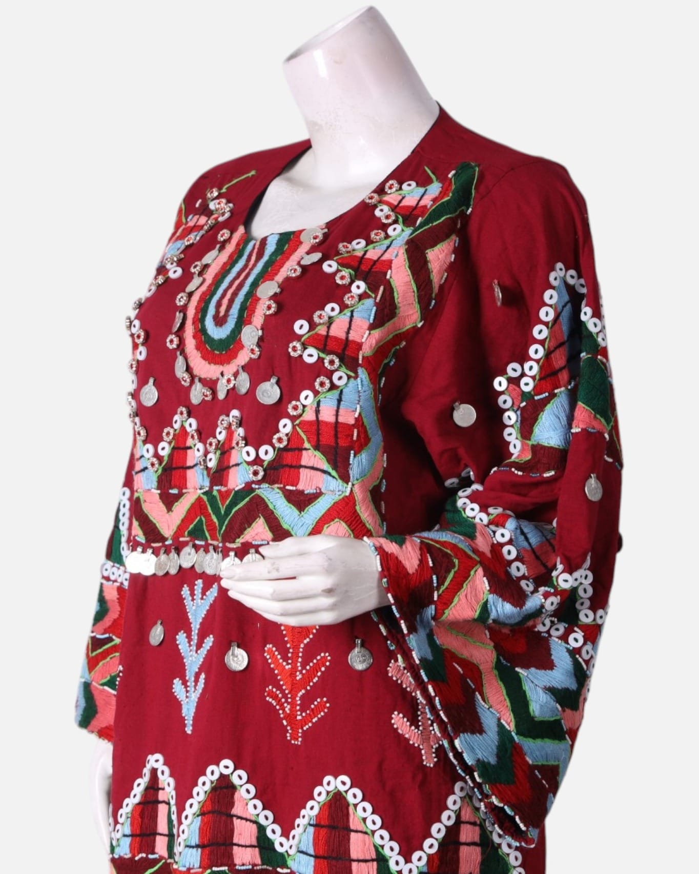 Balochi Punjabi Dress – Red Embroidered Traditional Wear