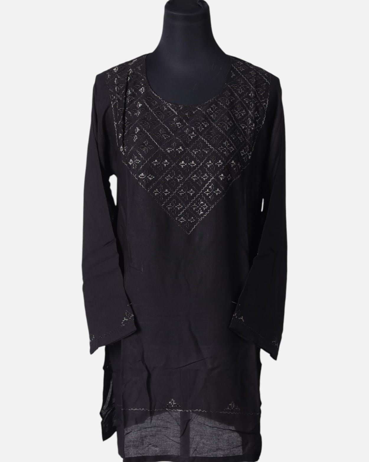 Black Cotton Punjabi Dress
