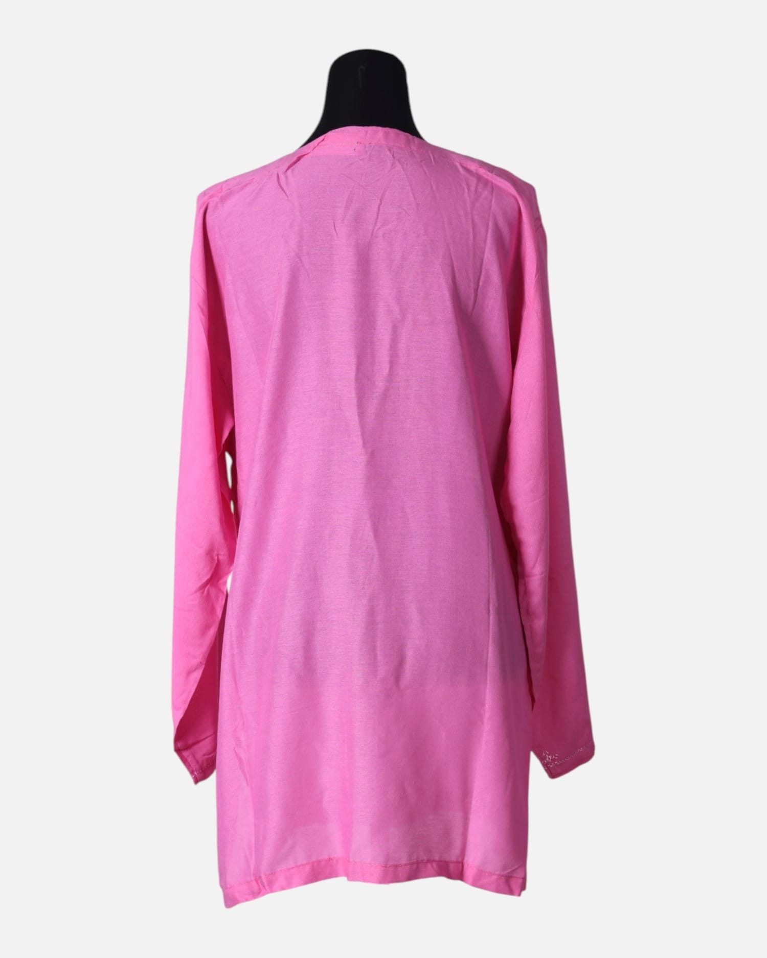 Pink Embroidered Cotton Punjabi Dress