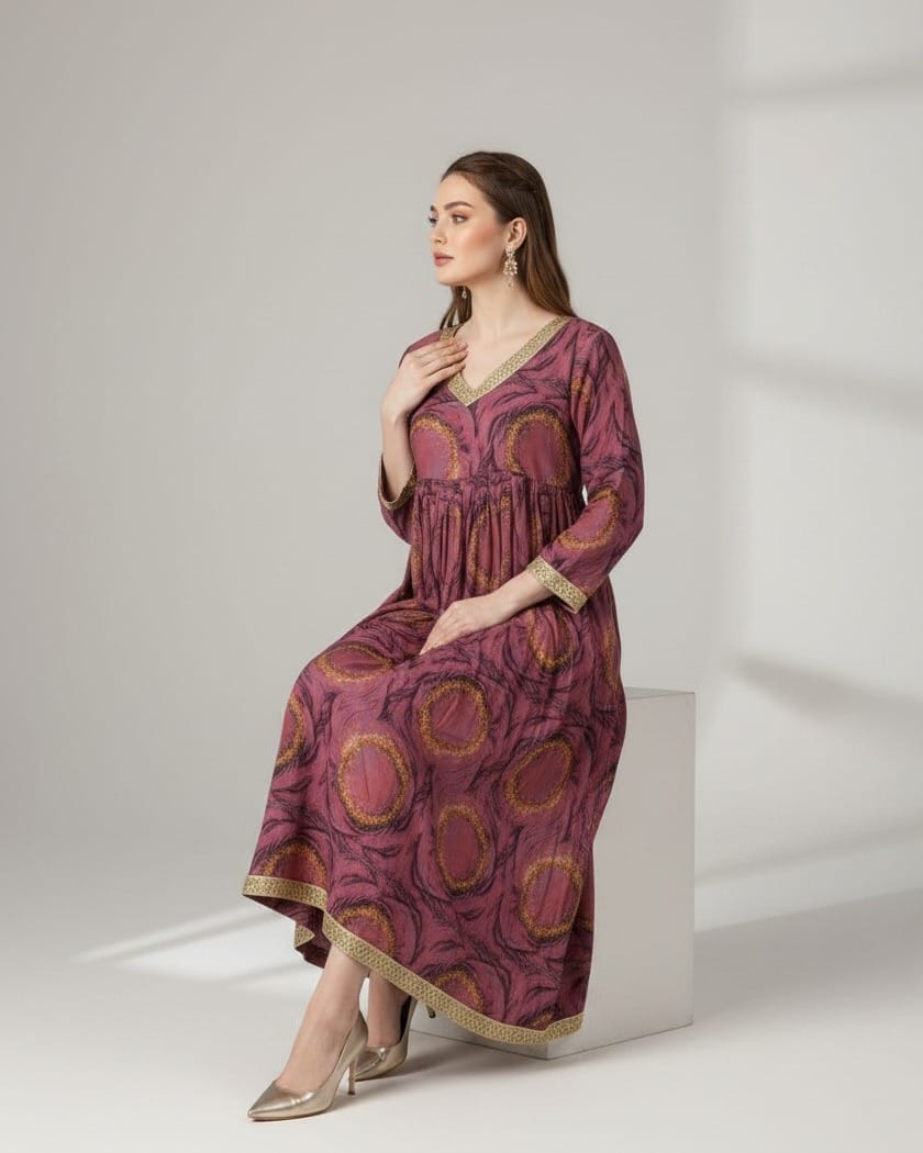 Cotton Embroidered Dress