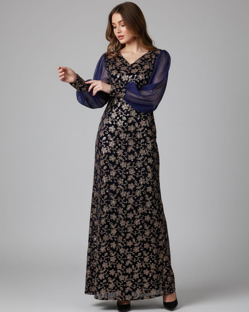 Floral Velvet Dress
