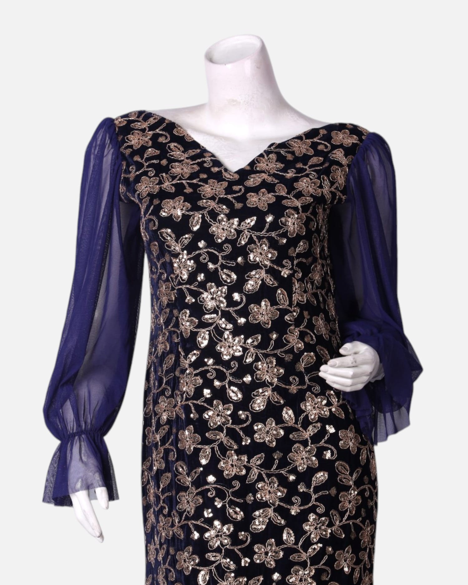 Floral Velvet Dress
