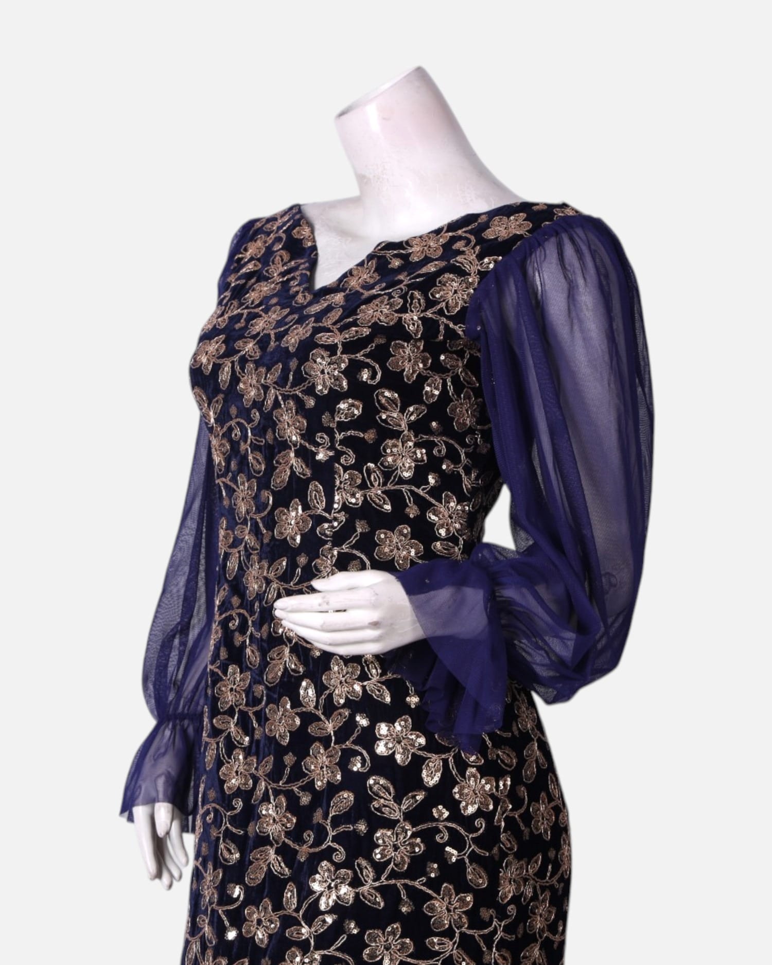 Floral Velvet Dress