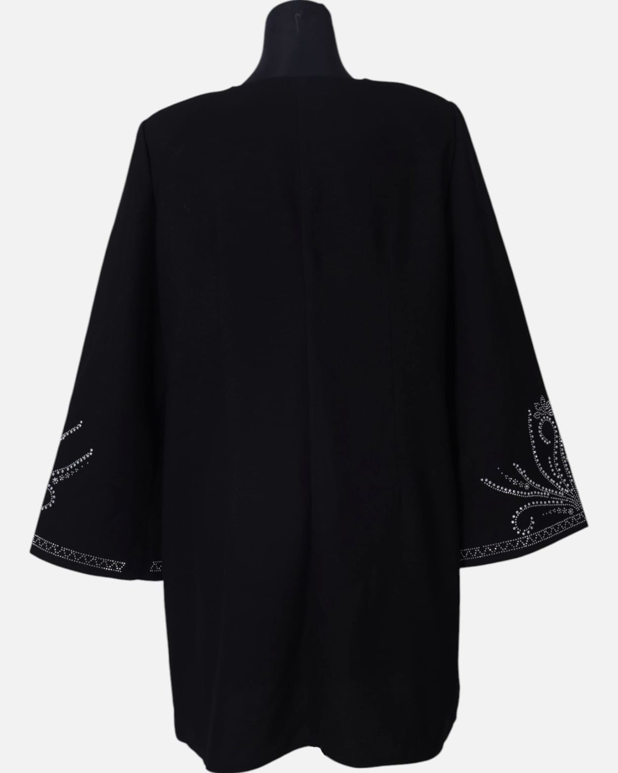 Black Jacket Coat with Embroidery Georgette Fabric