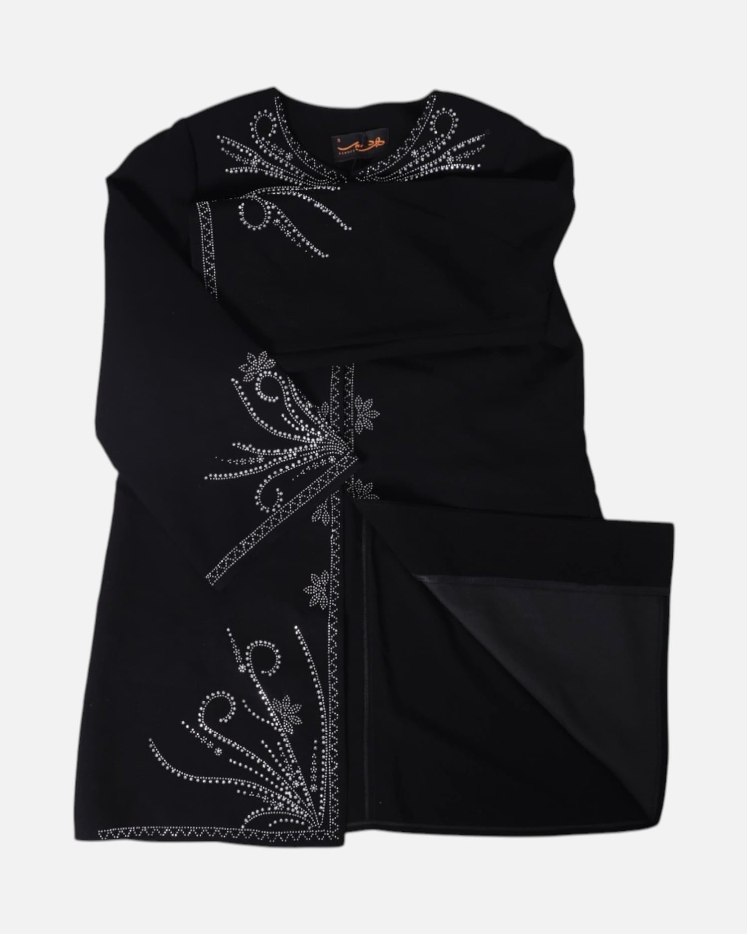 Black Jacket Coat with Embroidery Georgette Fabric