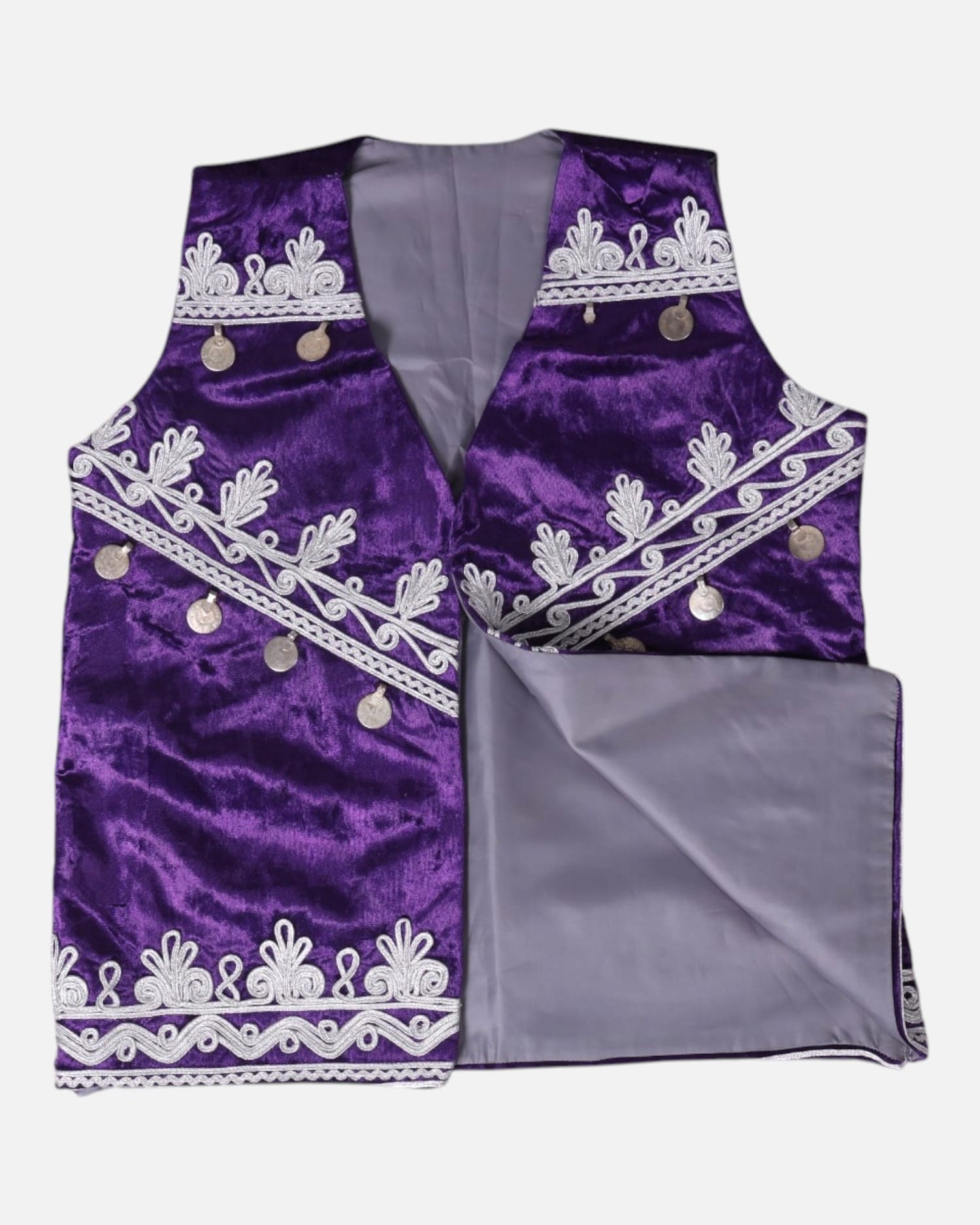 Afghan Purple Velvet Vest