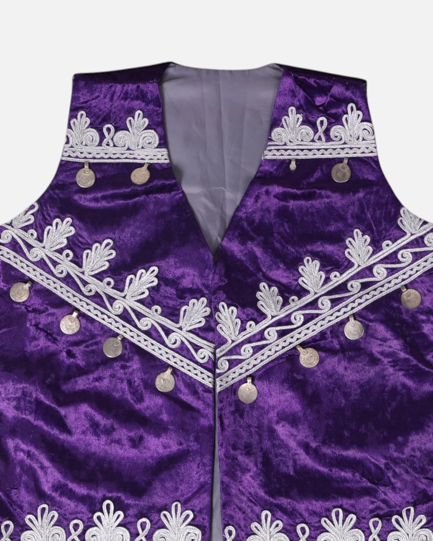 Afghan Purple Velvet Vest