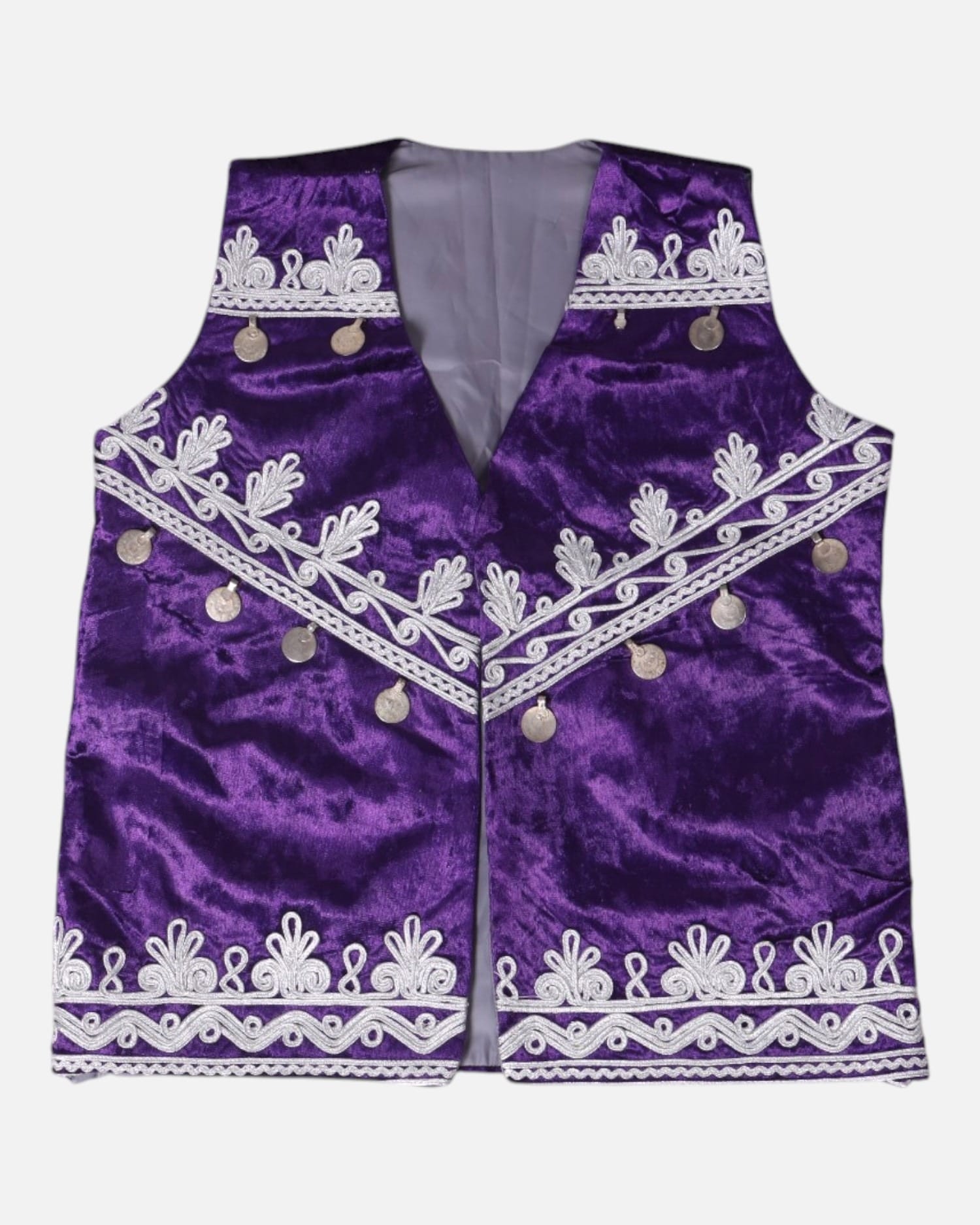 Afghan Purple Velvet Vest