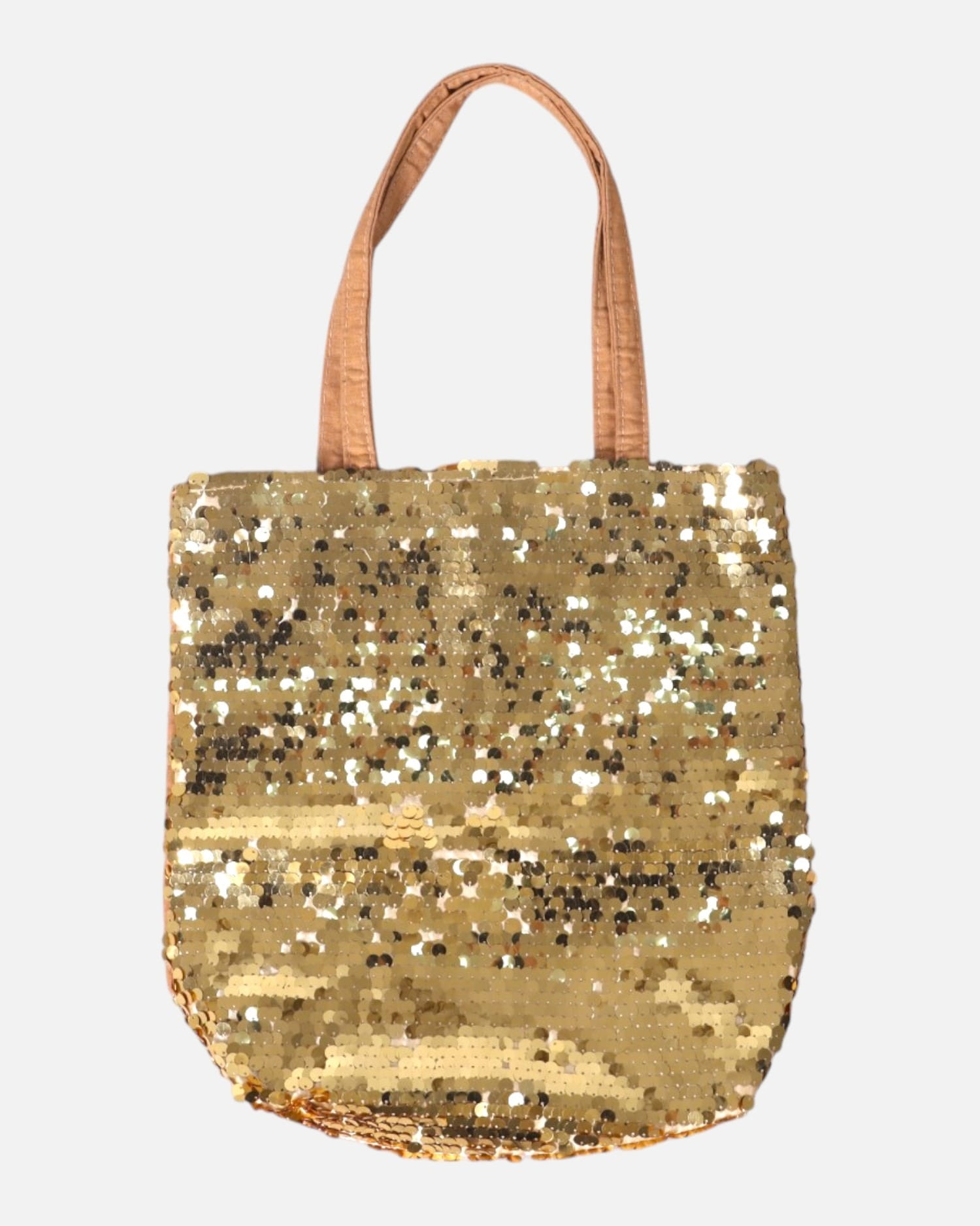 Golden Sequin Tote Bag