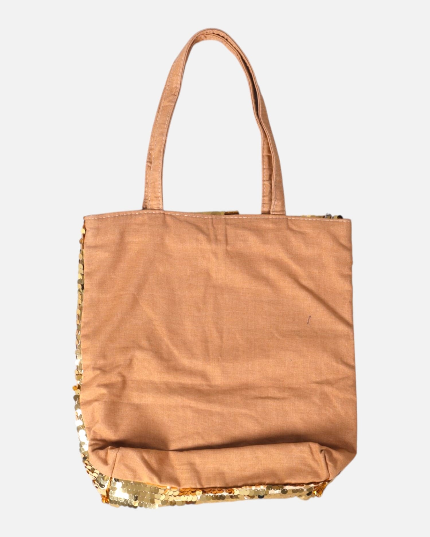 Golden Sequin Tote Bag