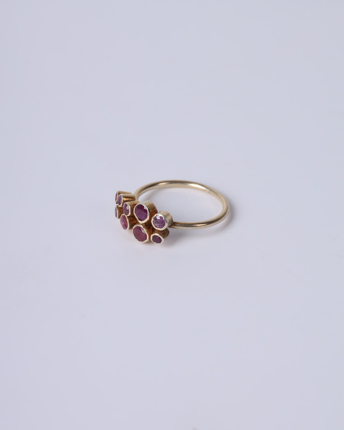 Natural Ruby Ring Silver Gold Plated Husna