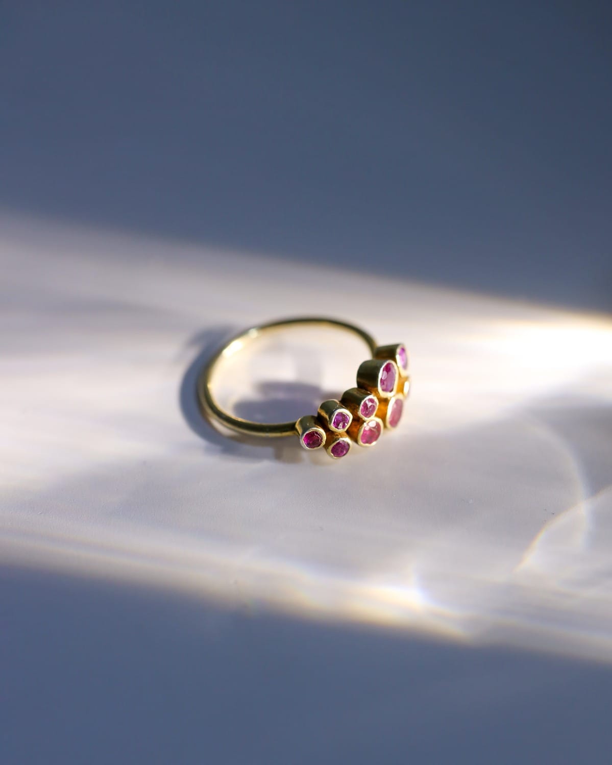 Natural Ruby Ring Silver Gold Plated Husna