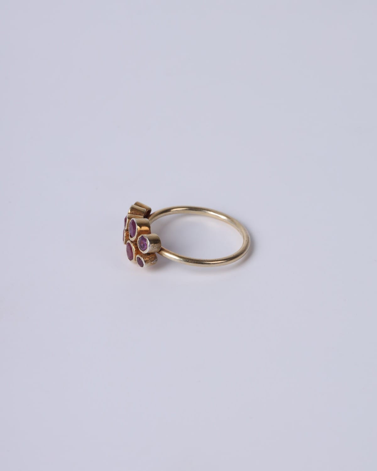 Natural Ruby Ring Silver Gold Plated Husna