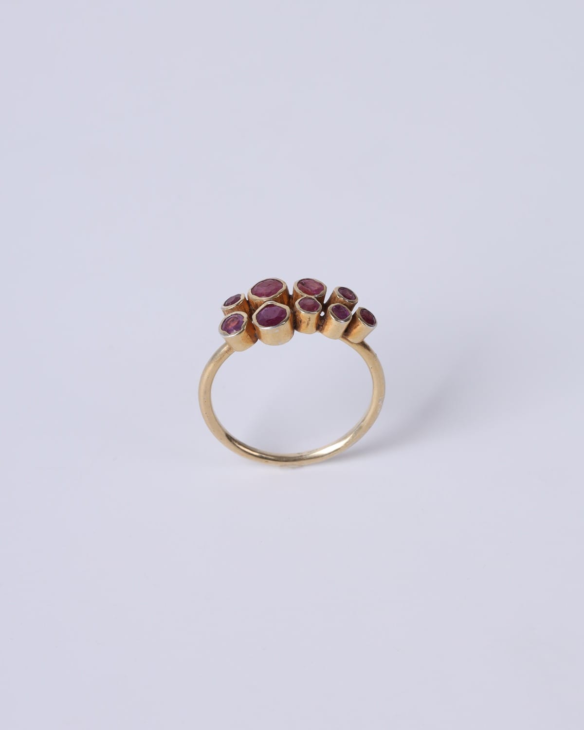 Natural Ruby Ring Silver Gold Plated Husna