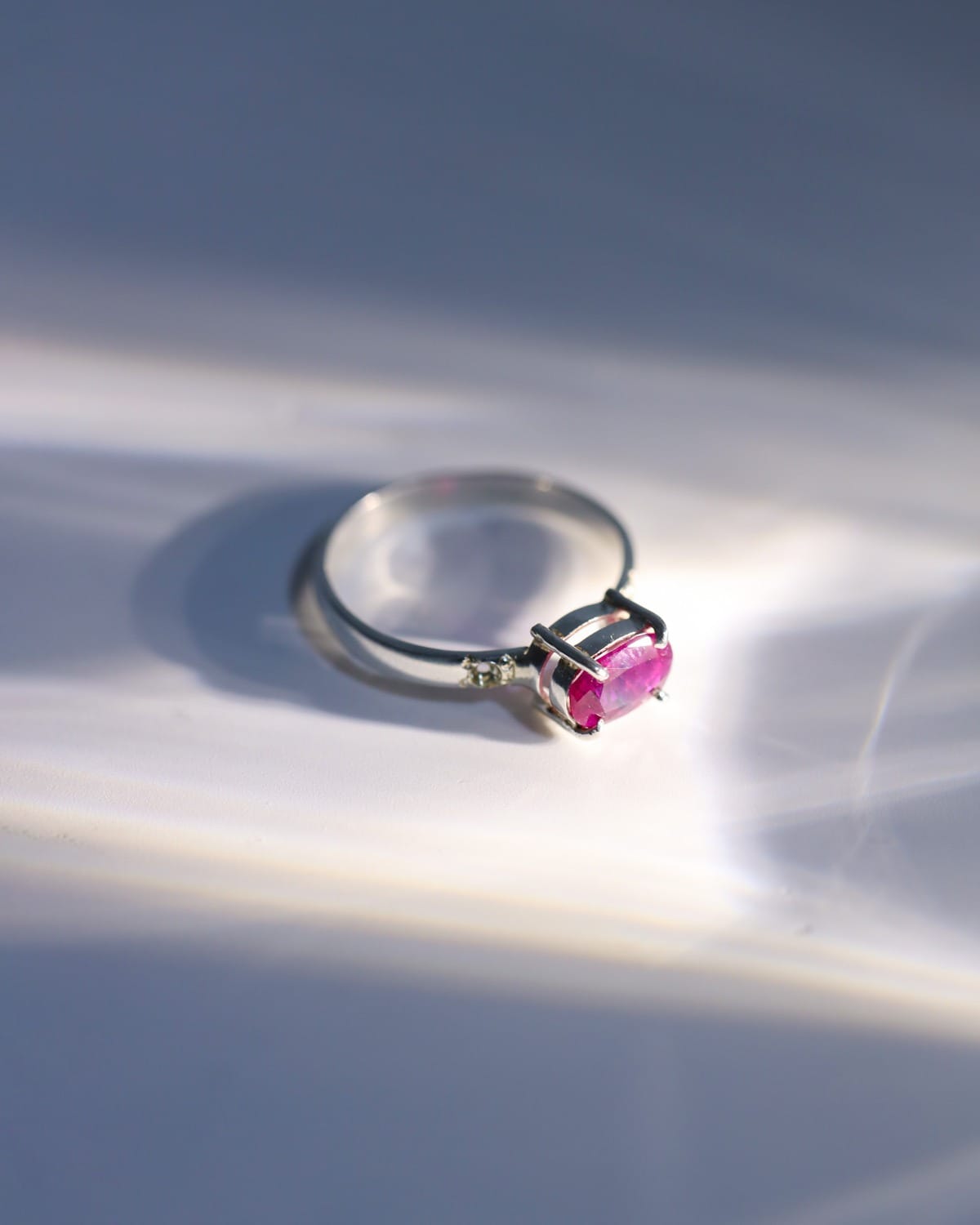 Ruby Ring in Silver – Elegant Red Design with Natural Ruby