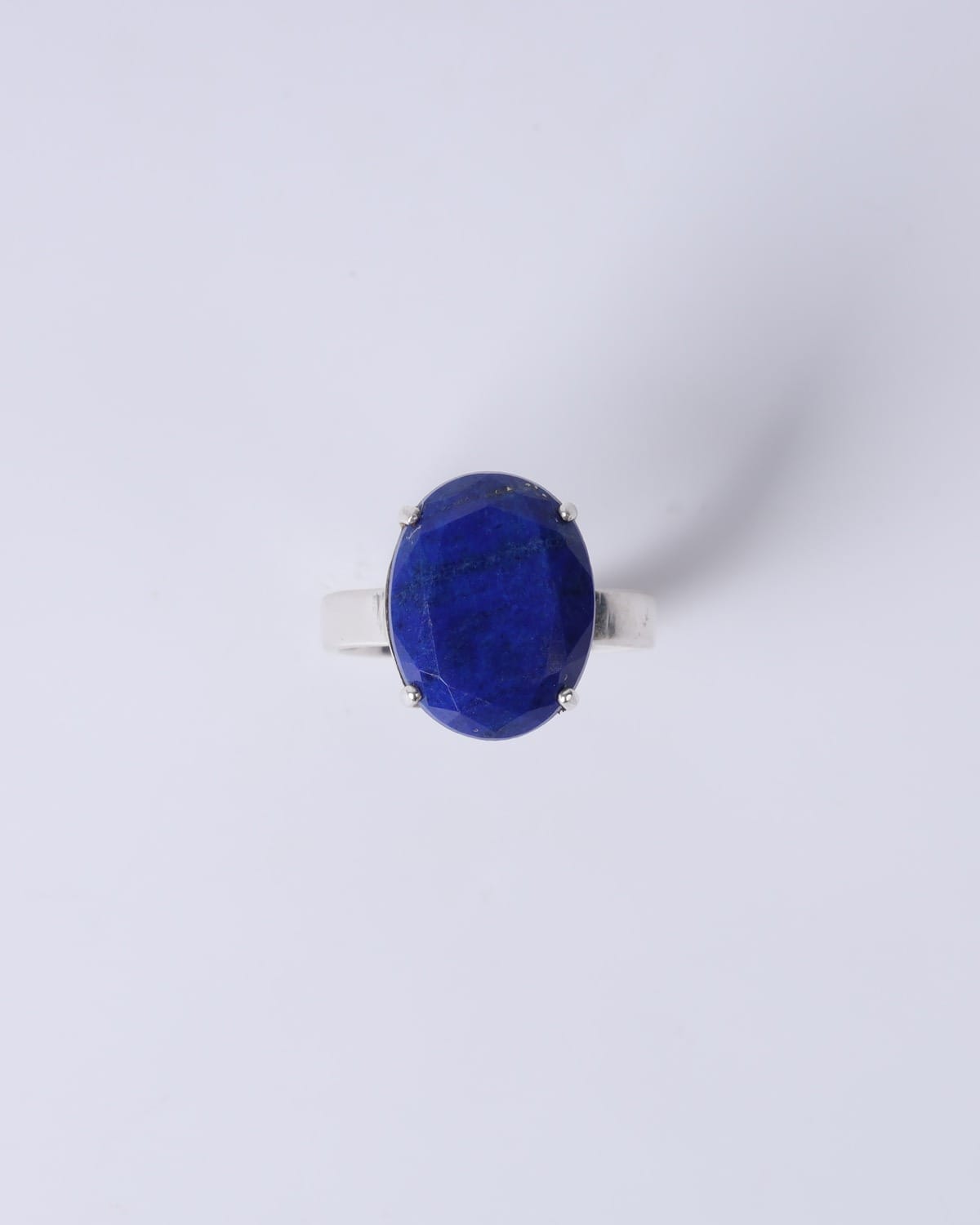 Natural Blue Lapis Lazuli Ring in Silver