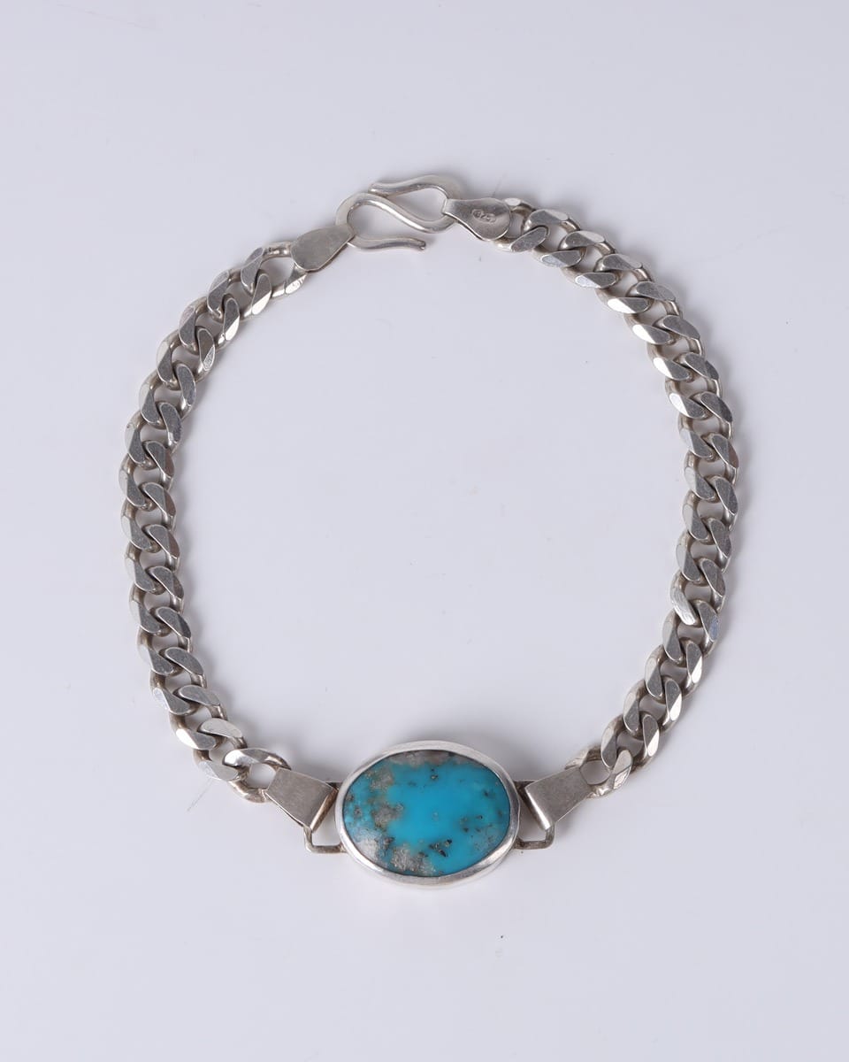 Turquoise Silver Statement Bracelet