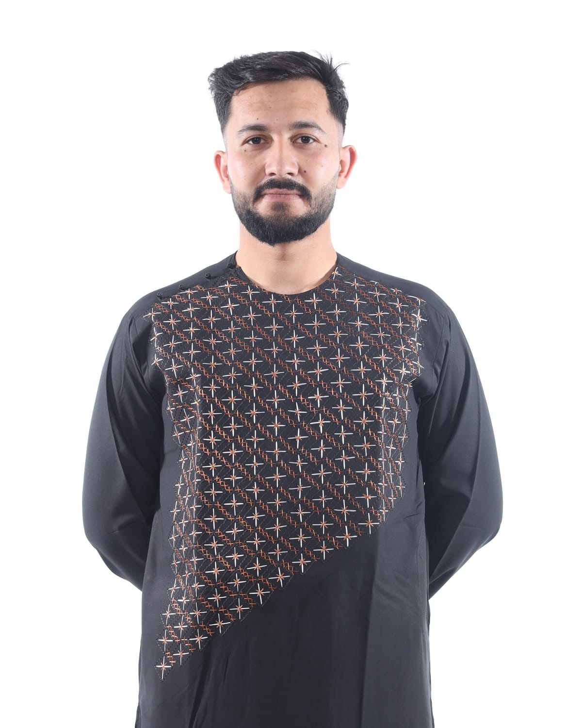 Afghani Sena Pur Pehran Tumban Afghani Style in Grace Fabric