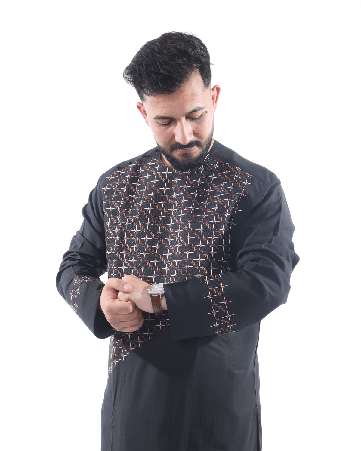 Afghani Sena Pur Pehran Tumban Afghani Style in Grace Fabric