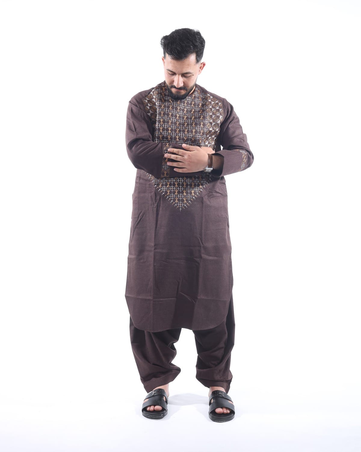 Men Clothes Embroidery Afghani Style Pehran tumban