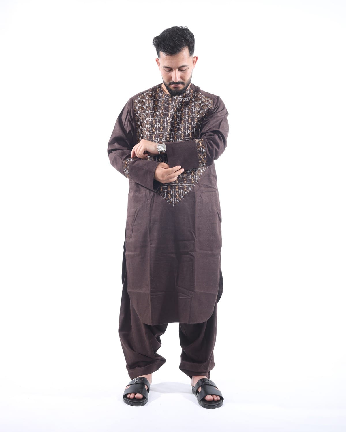 Men Clothes Embroidery Afghani Style Pehran tumban