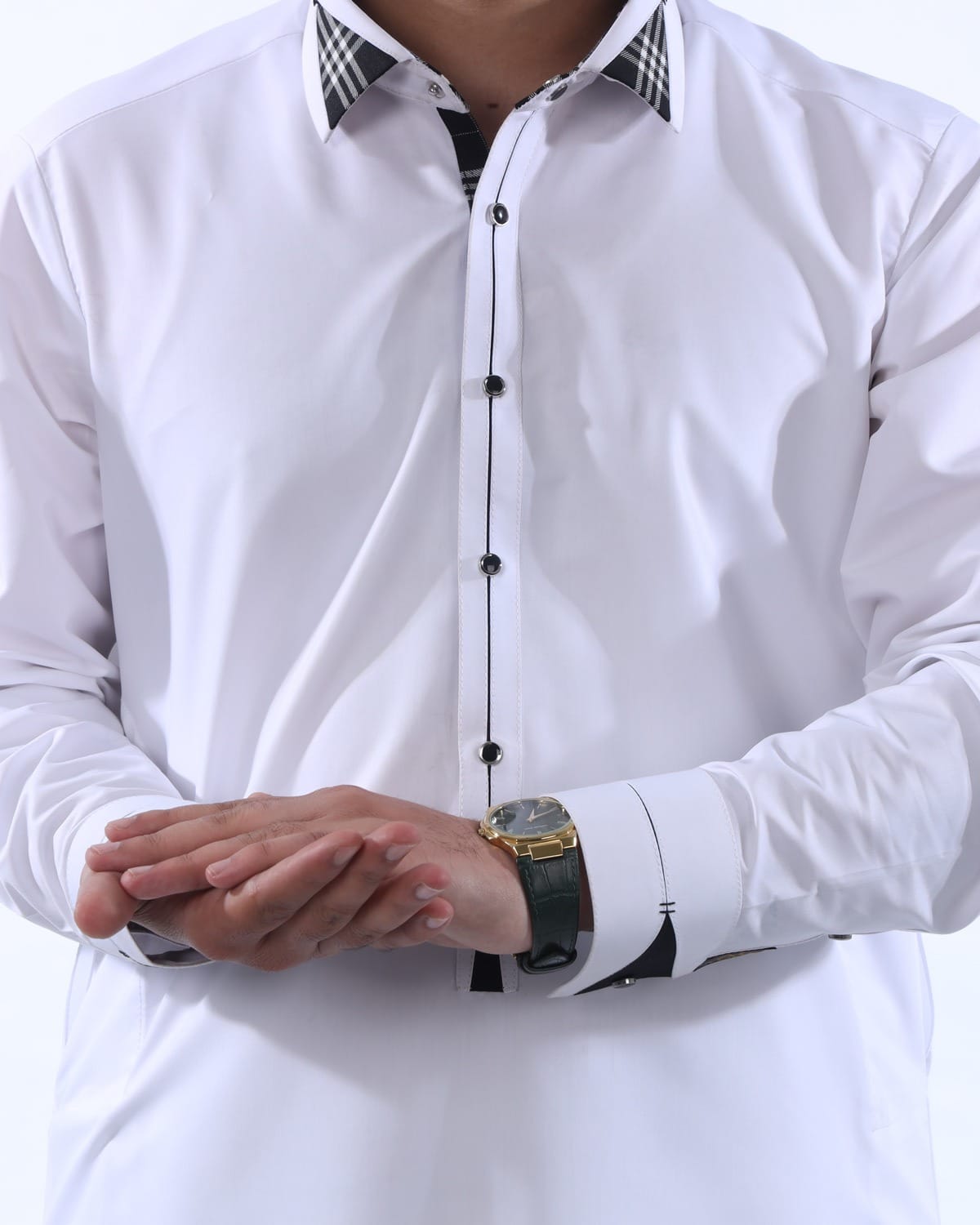 Men Collar Design Indian Pehran Tumban White Cloth Stylish Afghan Wear