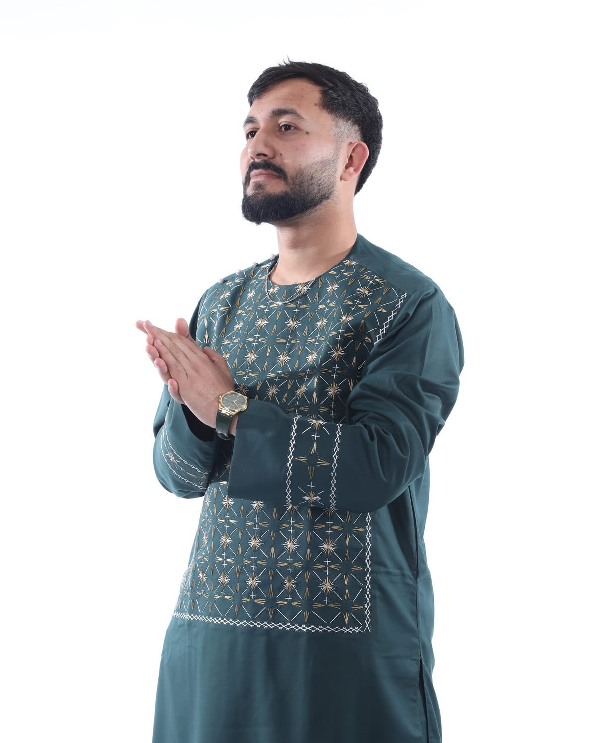 Men Embroidery Afghani Sena Pur Pehran Tumban Cloth with Shawl