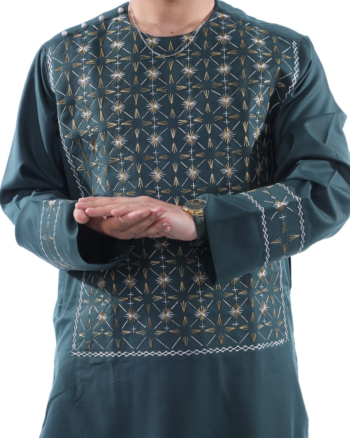 Men Embroidery Afghani Sena Pur Pehran Tumban Cloth with Shawl