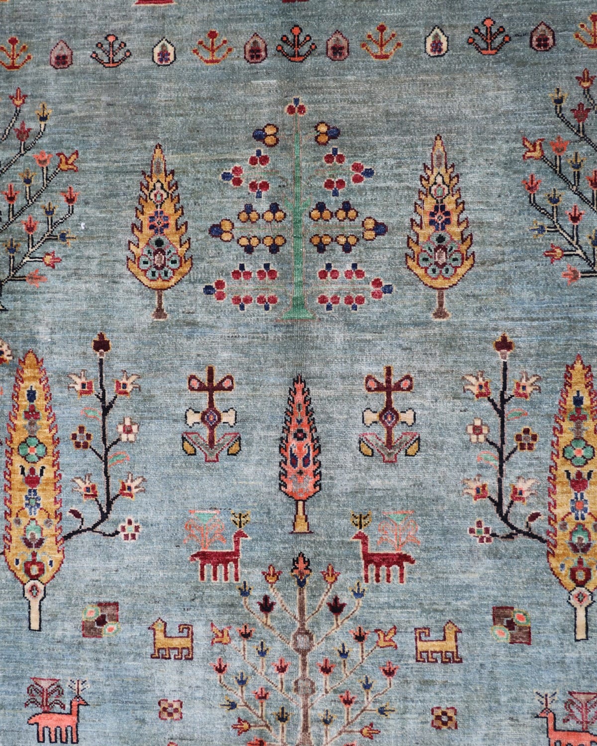 Handmade Wool Carpet – Vibrant Floral Design