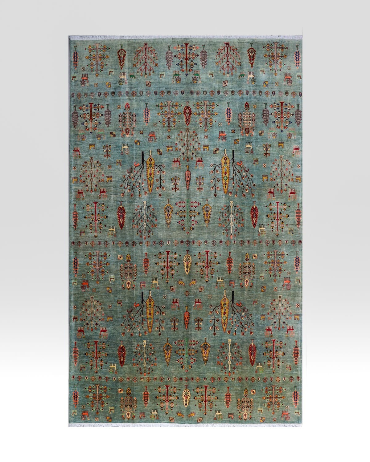 Handmade Wool Carpet – Vibrant Floral Design