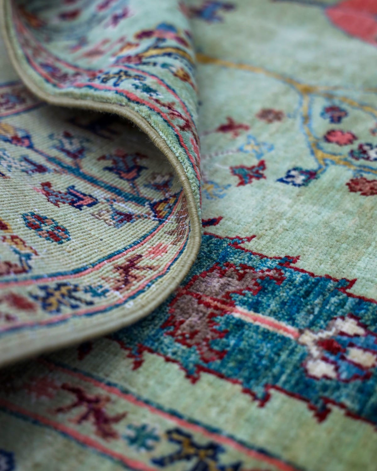 Dirakhti Handmade Wool Carpet, Afghan Floral Tree Design Rug