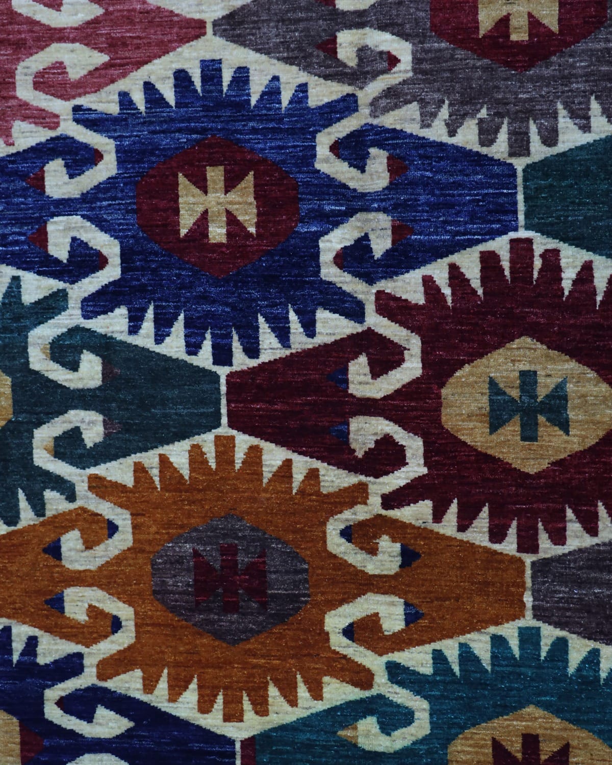 GilimNoma Handmade Wool Rug, Afghan Design