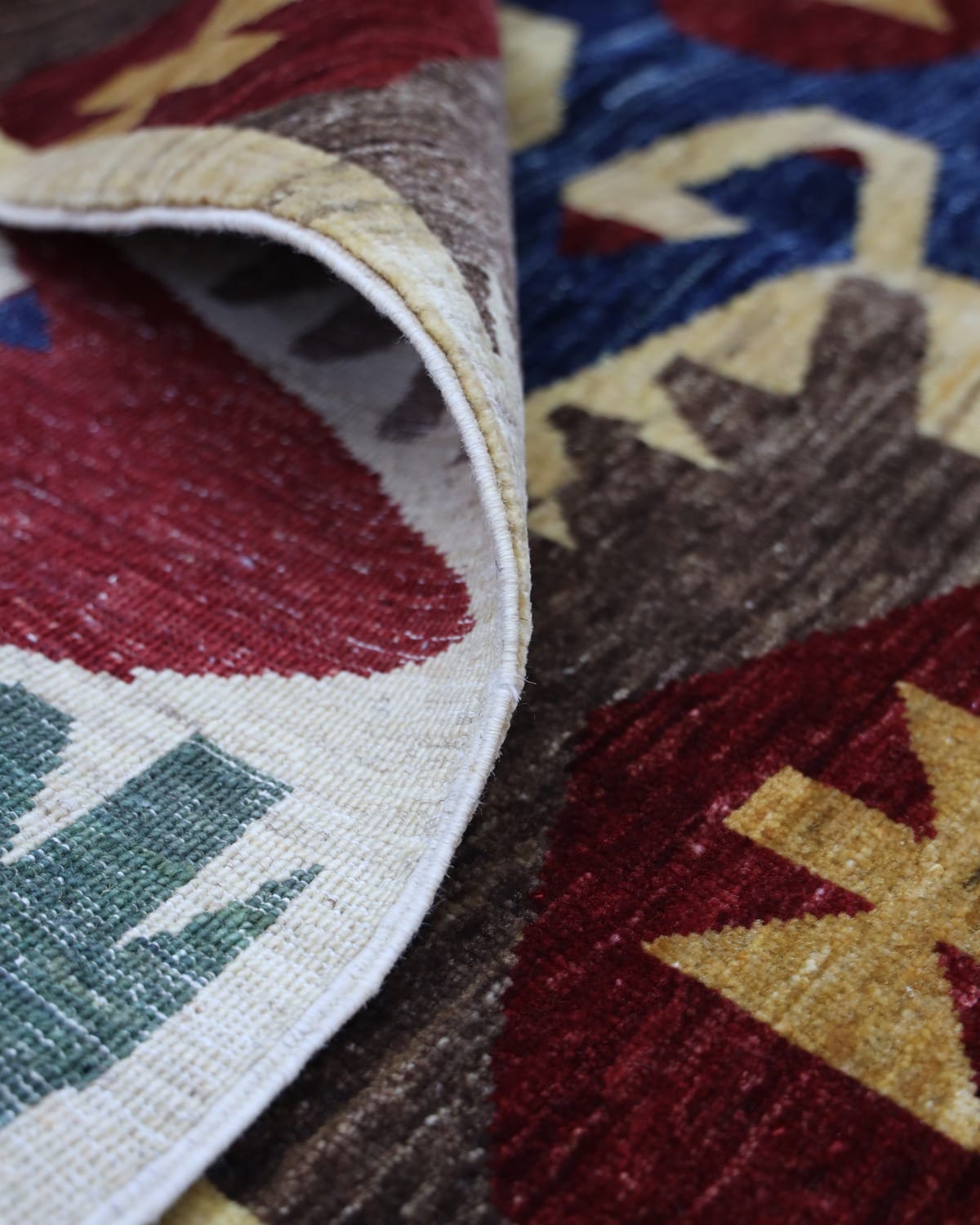 GilimNoma Handmade Wool Rug, Afghan Design